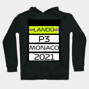 Lando Norris P3 Monaco 2021 pit board Hoodie